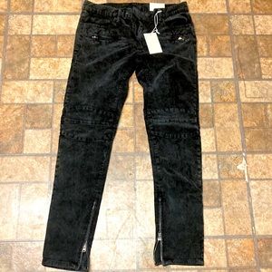Black Zipper Corduroy jeans